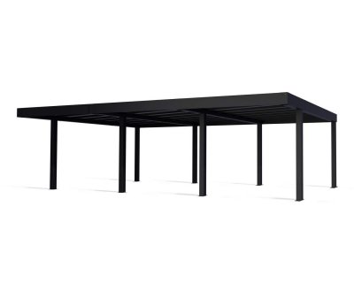 Canopia OSLO Carport i Metall Dubbel i Metall 6X9 m Svart