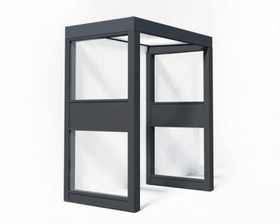 Entretak Sophia vit opal 160 x 96 cm + Sidoväggar