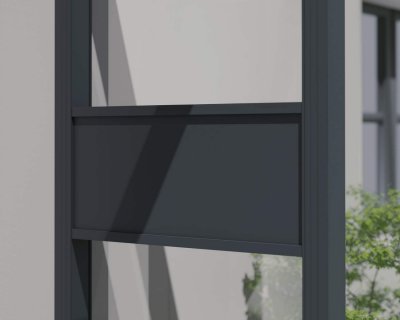 Entretak Sophia vit opal 215 x 96 cm + Sidoväggar