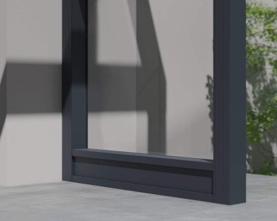 Entretak Sophia vit opal 160 x 96 cm + Sidoväggar