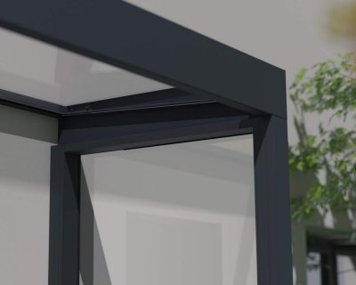 Entretak Sophia vit opal 215 x 96 cm + Sidoväggar