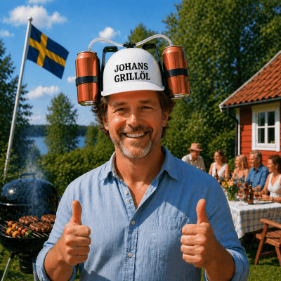 Personlig ölhjälm - med valfri text