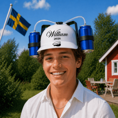Personlig Ölhjälm – Student 2026 - studentpresent -