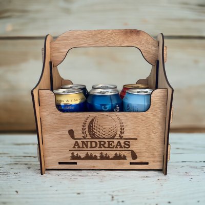 Öllåda 6-pack Golf med namn