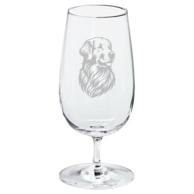 Ölglas med gravyr - Golden retriever 2