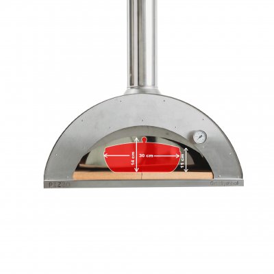 GrillSymbol pizzaugn med bord Pizzo-set-inox