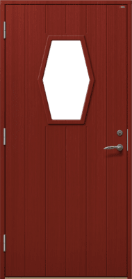 Ytterdörr Retro 18Q1 röd