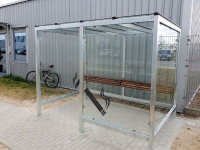 Rökrum med glasväggar