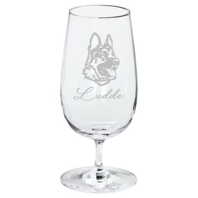 Ölglas med gravyr - Schäfer 1