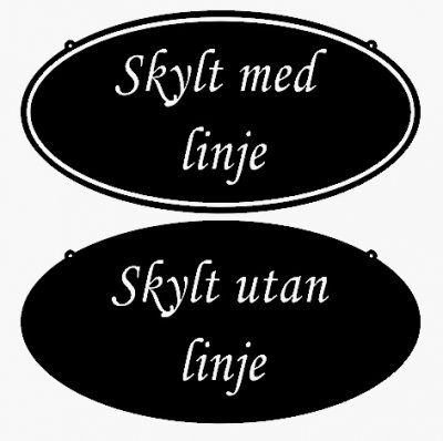 Smidesskylt med stolpe - Classic 1