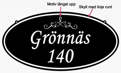 Smidesskylt med stolpe - Classic 1