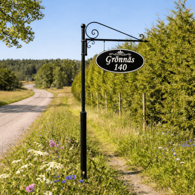 Smidesskylt med stolpe - Classic 1
