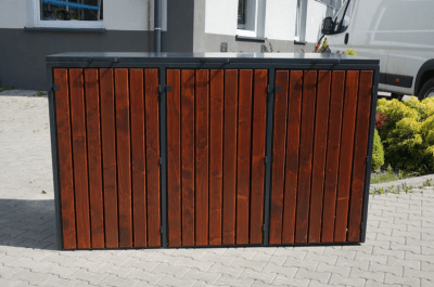 Sopskåp 03 120 L - Antracitgrå - Trädörr