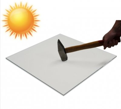 Provbit rökfärgad takskiva