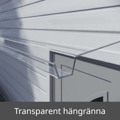 Transparent hängränna