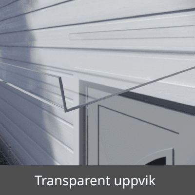 Transparent hängränna med uppvik