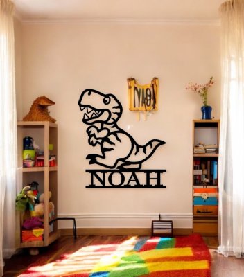 Väggmotiv dinosaurie med namn