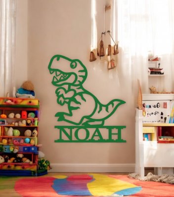 Väggmotiv dinosaurie med namn