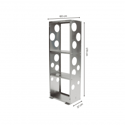 Vedställ WoodStock rostfri, storlek L 60*37*170 cm
